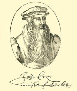 Portrait et autographe de John Knox, vers 1550-1560, 1890 - Unbekannt