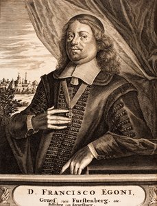 Portrait de Franz Egon von Fürstenberg-Heiligenberg 1626-1682, prince-évêque de Strasbourg, 1675