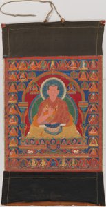 Portrait de Munchen Sangye Rinchen, le huitième abbé du monastère de Ngor, fin du 16e siècle