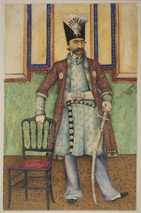 Portrait de Nasser al-Din Shah Qajar 1831-1896, Shahanshah de Perse, vers 1855