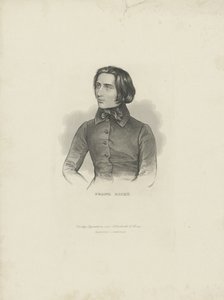 Portrait du compositeur Franz Liszt, 1840-1850