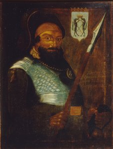 Portrait du chef cosaque, conquérant de la Sibérie Yermak Timopheyevich -1585, début du XVIIIe siècle - Unbekannt