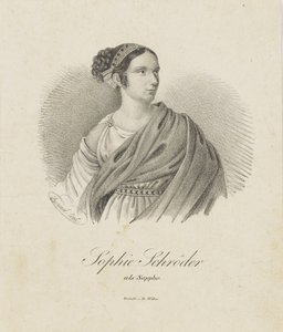 Portrait de la chanteuse et actrice Sophie Schröder en Sappho