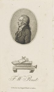 Portrait du violoniste et compositeur Friedrich Wilhelm Rust 1739-1796, vers 1800 - Unbekannt