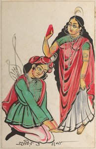 Pravira agenouillé aux pieds de Jana, 1800s