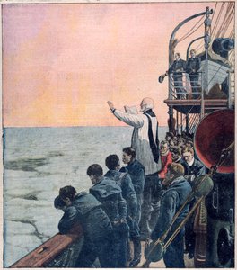Prières sur le lieu du naufrage du Titanic, 1912
