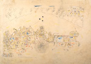 Étude préparatoire pour un portrait de Man Singh et son harem, 1810-15