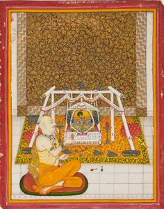 Prêtre à un sanctuaire de Krishna, vers 1831 - Unbekannt