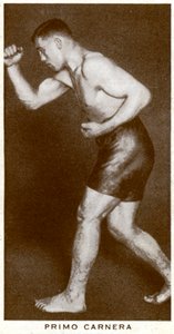 Primo Carnera, boxeur italien, 1938