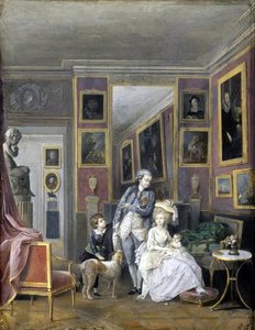 Prince Alexandre Sergeevich Stroganov avec sa femme Ekaterina Petrovna et leurs enfants, vers 1778 - Unbekannt
