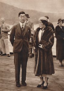 Le prince et la princesse Chichibu arrivant sur le Queen Mary, 12 avril 1937 - Unbekannt