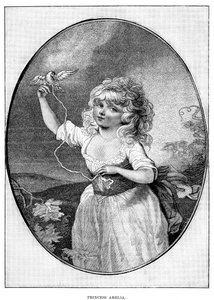 Princesse Amélia, plus jeune fille de George III et de la reine Charlotte