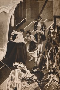 La princesse Elizabeth arrivant pour le couronnement de ses parents, 1937