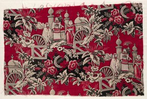 Coton imprimé avec scène égyptienne, 1800s - Unbekannt