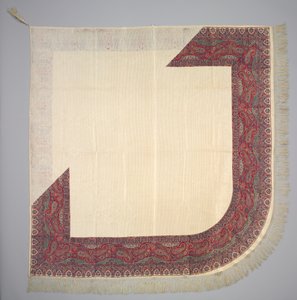 Châle en soie imprimée, 1835-1840