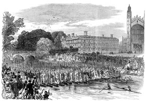 Procession de bateaux à Cambridge, 1870