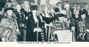 Proclamation du couronnement, 1936 1937