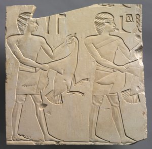 Prophète et prêtre-lecteur avec des offrandes d