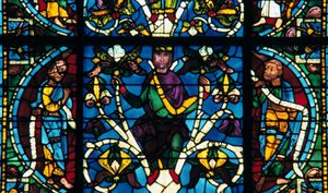 Prophète, vitrail, cathédrale de Chartres, France, 1145-1155 - Unbekannt