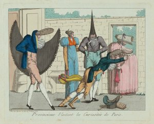 Provinciaux visitant les curiosités de Paris, vers 18e siècle - Unbekannt