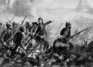 Infanterie prussienne à la charge, Guerre franco-prussienne, 1870