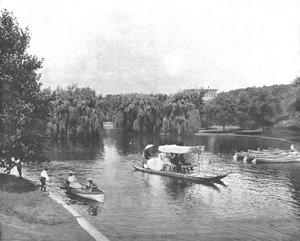 Jardin public et lac, Boston, USA, vers 1900 - Unbekannt