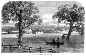 Punt Road, Richmond - Inondations à Melbourne, Australie