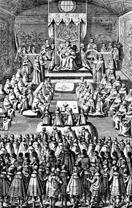 La reine Elizabeth I au Parlement, 16ème siècle