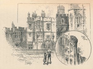 Bibliothèque de la Reine Élisabeth. Croquis depuis la terrasse nord, 1895