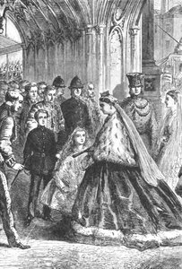 La reine Victoria entrant au palais de Westminster, 5 février 1867