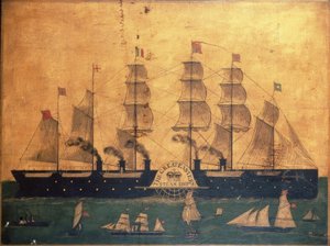 Great Eastern à roues à aubes / Peinture