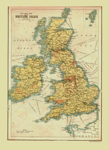 Carte ferroviaire des îles britanniques, 1902 - Unbekannt