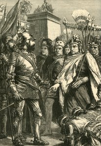 Réception de Cortés par Montezuma