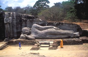 Bouddha couché, Gal Vihare, Sri Lanka