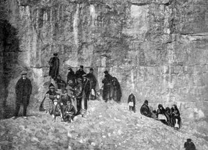 Réfugiés, hauteurs de Belleville, pendant le bombardement de Verdun, France, Première Guerre mondiale, 1916