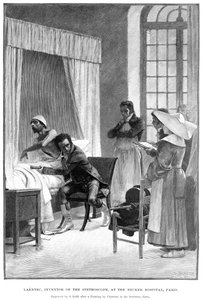 René Théophile Hyacinthe Laennec, médecin français qui a inventé le stéthoscope, 1889