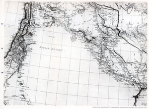 Carte de Rennell du désert syrien, datée de 1809, publiée en 1831, 1937