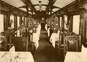 Voiture-restaurant sur un train longue distance, chemins de fer sud-africains, 1930 - Unbekannt