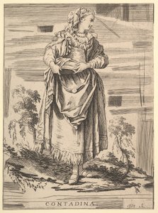 Copie inversée de Contadina, Recueil de diverses figures étrangères inventées par F...., XVIIIe siècle - Unbekannt