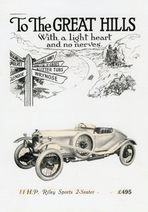 Riley MPH 2-Places Sport, vers 1920 - Unbekannt