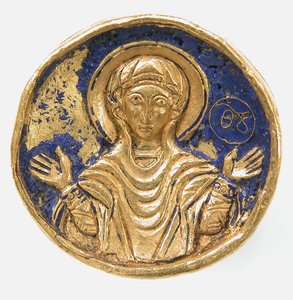 Bague avec chaton émaillé, byzantin, style des 12e-13e siècles, 19e ou 20e siècle