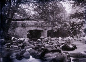 Rivière et pont près de Plymouth dans le Devon, 1920 - Unbekannt