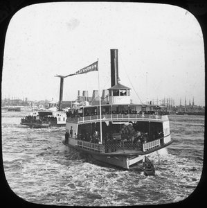 Bateau à vapeur fluvial, USA, fin XIXe ou début XXe siècle