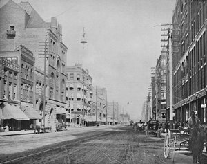 Avenue Riverside, Spokane, Washington, vers 1897