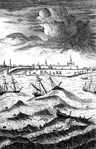 Robinson Crusoé naufragé à Yarmouth, vers 1719