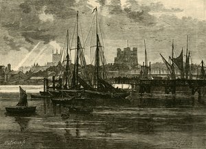 Rochester, depuis la Medway, 1898