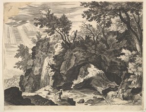 Paysage Rocheux avec la Stigmatisation de Saint François (copie inversée)