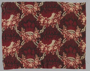 Textile en coton imprimé au rouleau, 19ème siècle