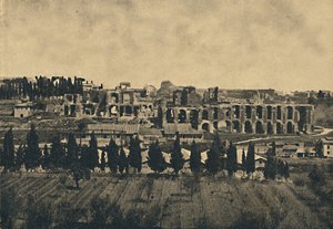 Rome - Grands vestiges des substructures du palais de Septime Sévère, 1910
