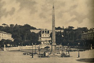 Rome - Obélisque, fontaines et place du Peuple. - Terrasses du parc public du Pincio, 1910 - Unbekannt